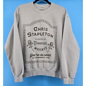 Buckle Chris Stapleton Women Sz S‎ Smooth As Tennessee Whiskey Sweatshirt Beige